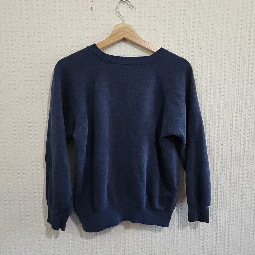 Vintage Heathered Navy Blue Girl Scouts Crewneck Sweater Size Small - Picture 9 of 9